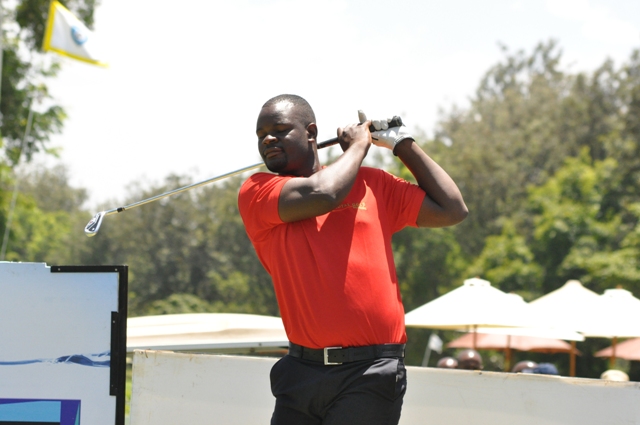 Nelson Simwa follows his tee shot during a past tournament.